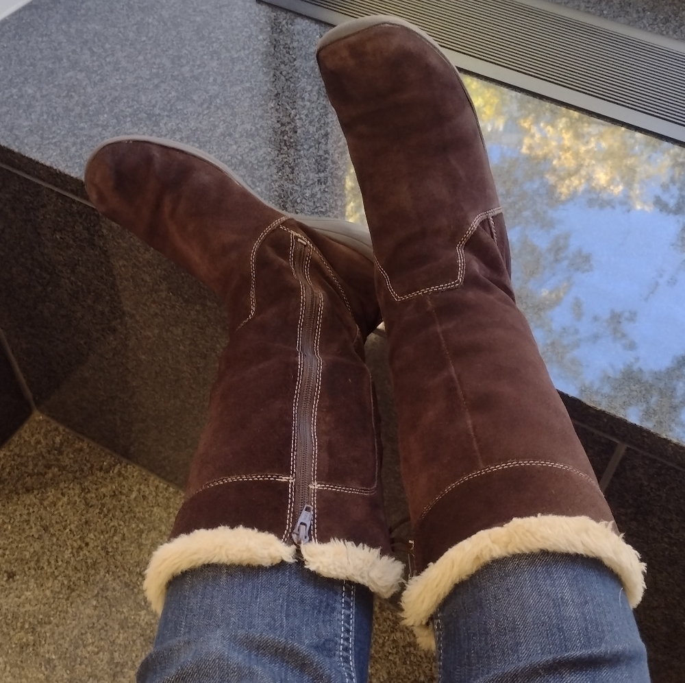 Naturalizer Fur Lined Leather Boots - Picture 10 of 15